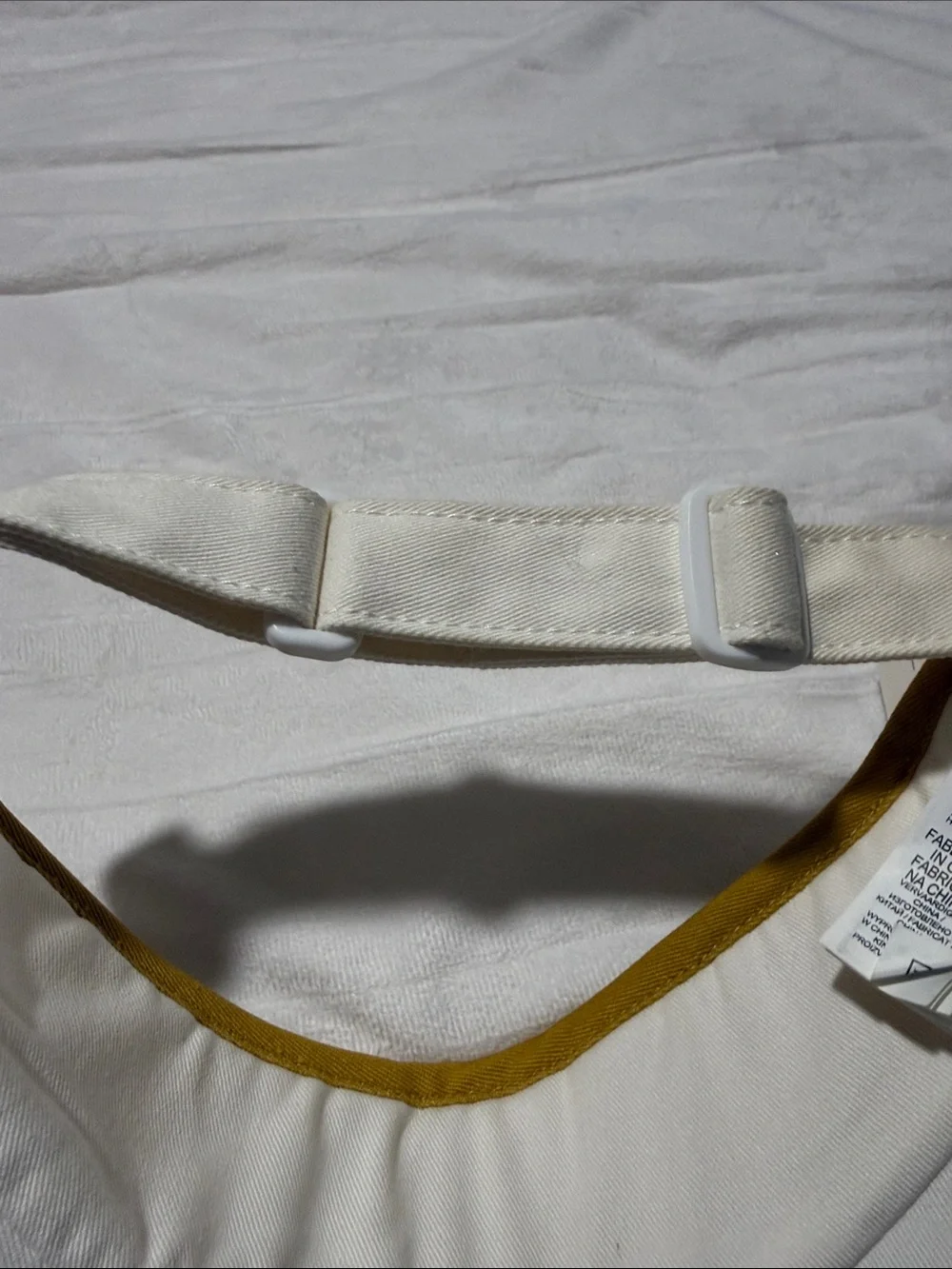 Billabong Kids White Visor with Mustard Trim